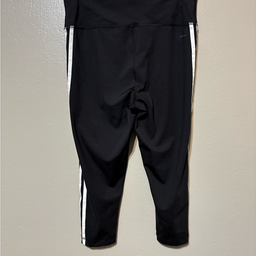 Adidas kids? Black Athletic Leggings with White Stripes - Picture 5 of 16